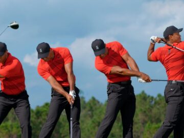 El swing arrollador de Tiger Woods.