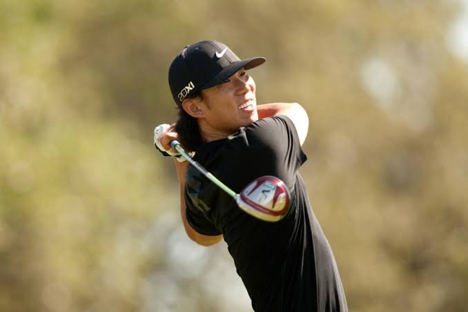 Anthony Kim teeing off